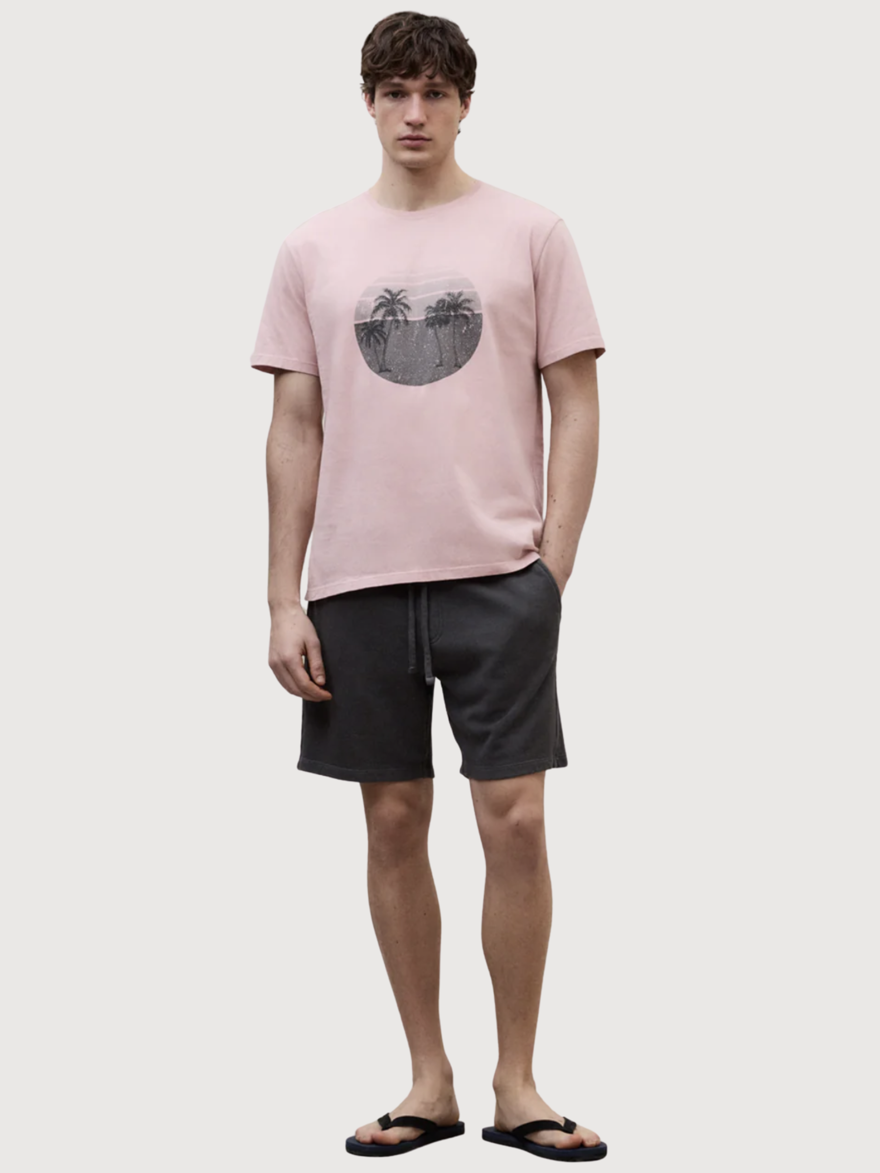 T-shirt Ros Man Cotone Rosa Cipria | Ecoalf