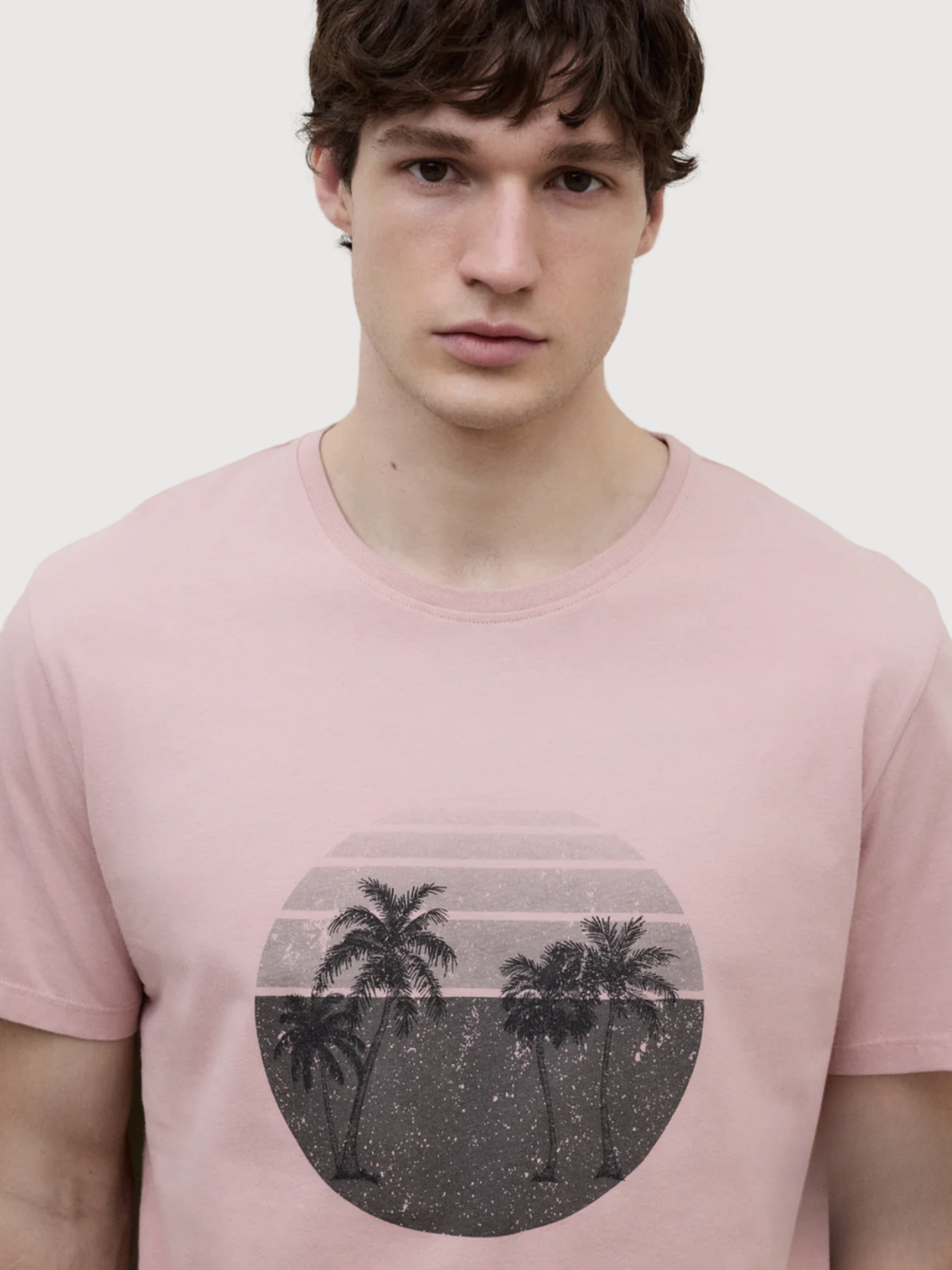 T-shirt Ros Man Cotone Rosa Cipria | Ecoalf