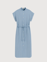 Kleid Amatista White Blue Stripes | Ecoalf