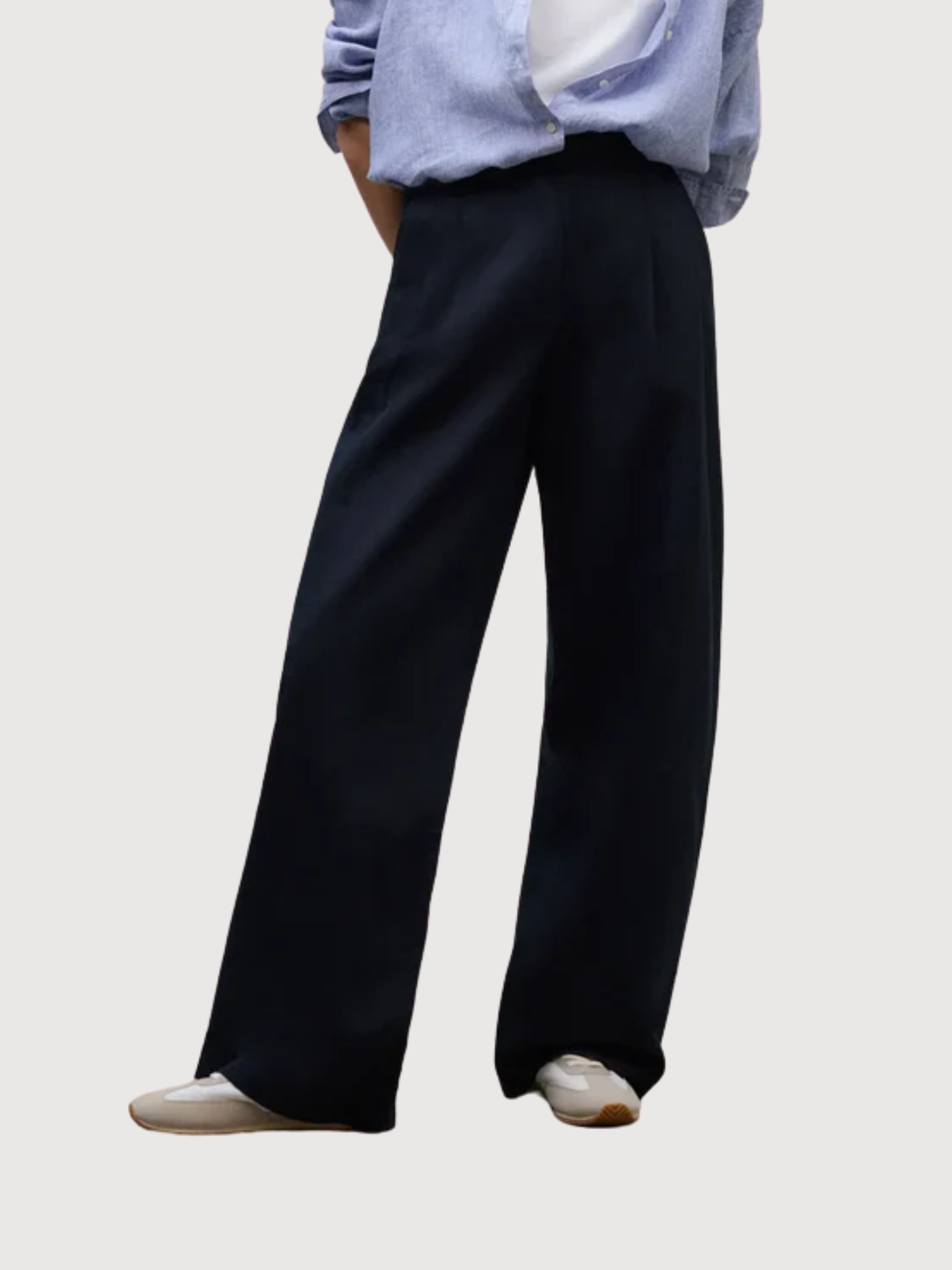 MIEL LINEN PANTS WOMAN Dark Navy | ECOALF