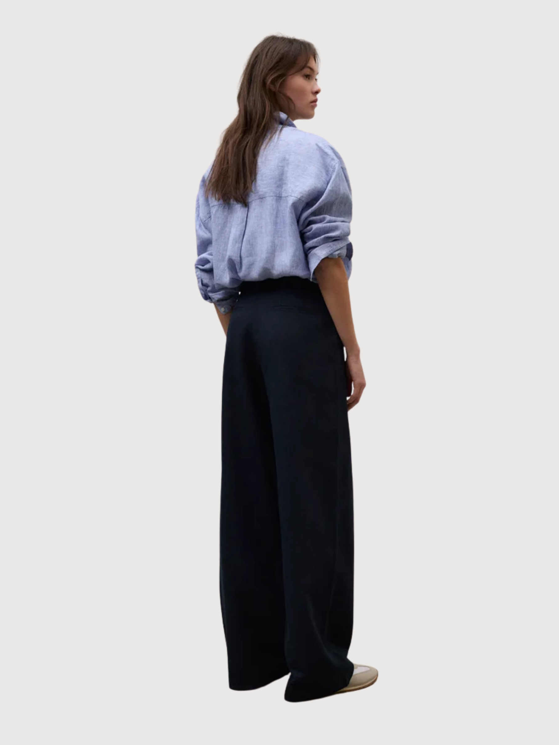 MIEL LINEN PANTS WOMAN Dark Navy | ECOALF