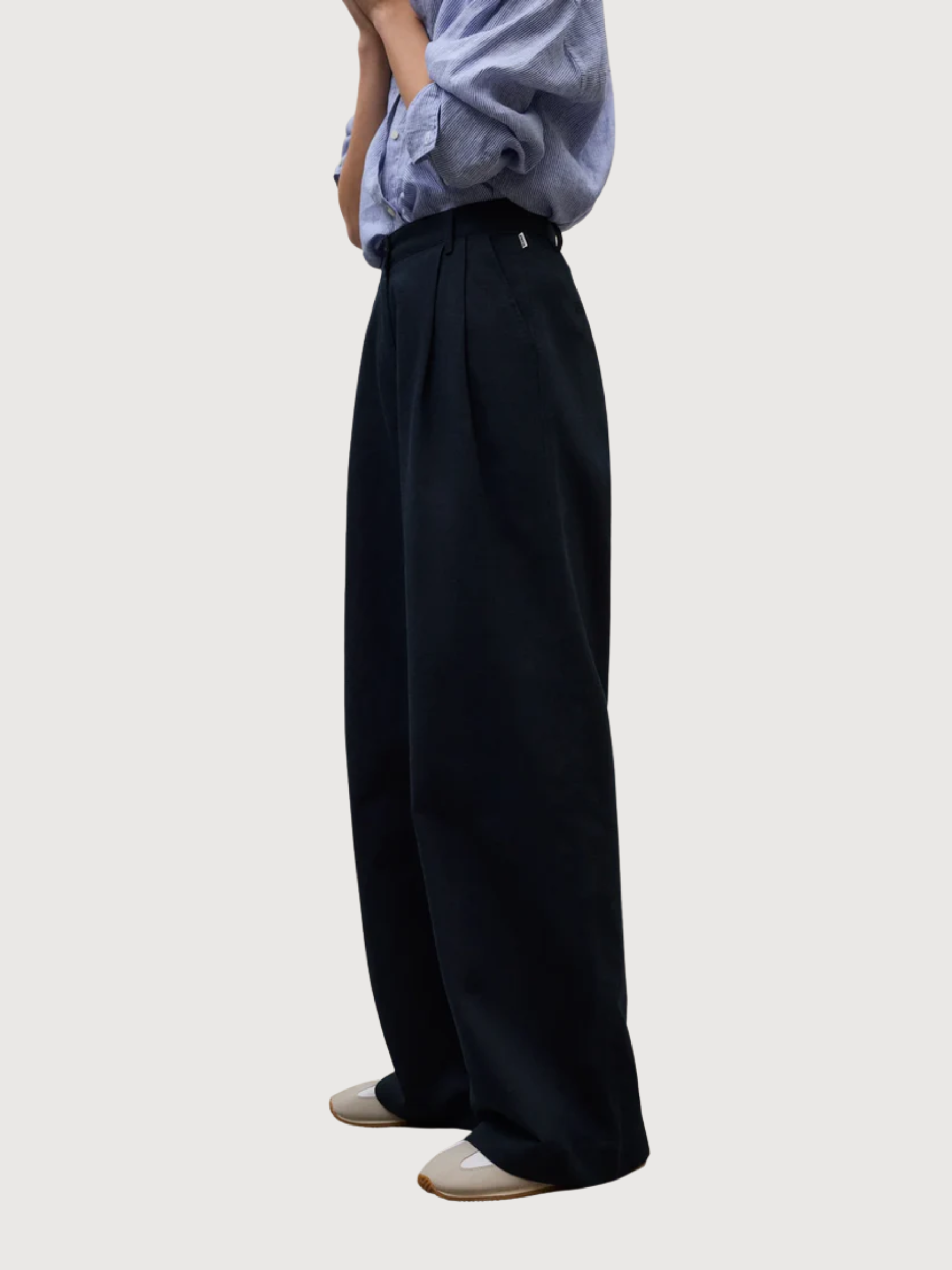 MIEL LINEN PANTS WOMAN Dark Navy | ECOALF