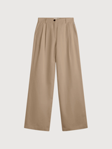 MIEL LINEN PANTS WOMAN SANDY | Ecoalf