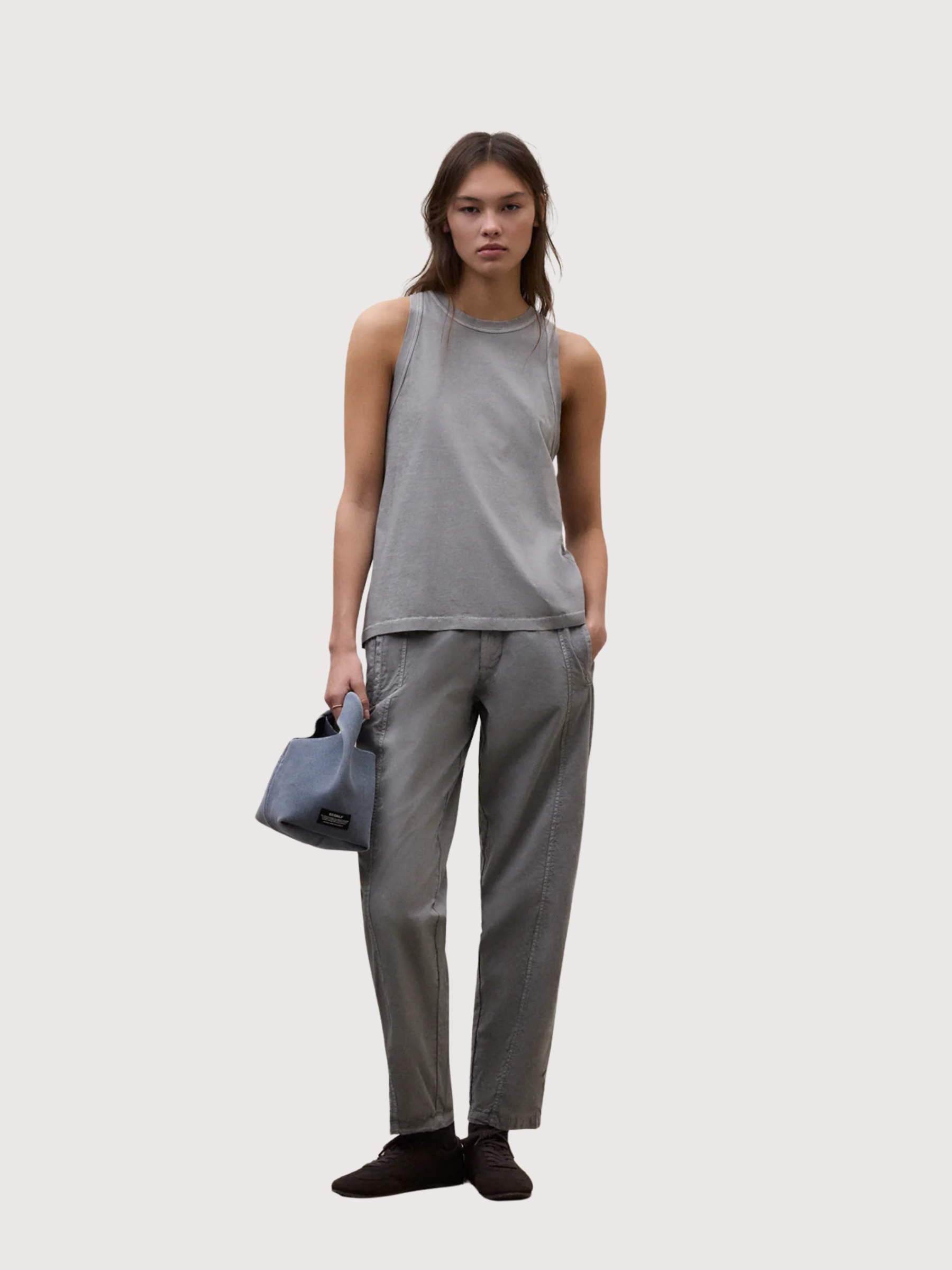 Trouser Ripoll Woman Charcoal Cotton | ECOALF