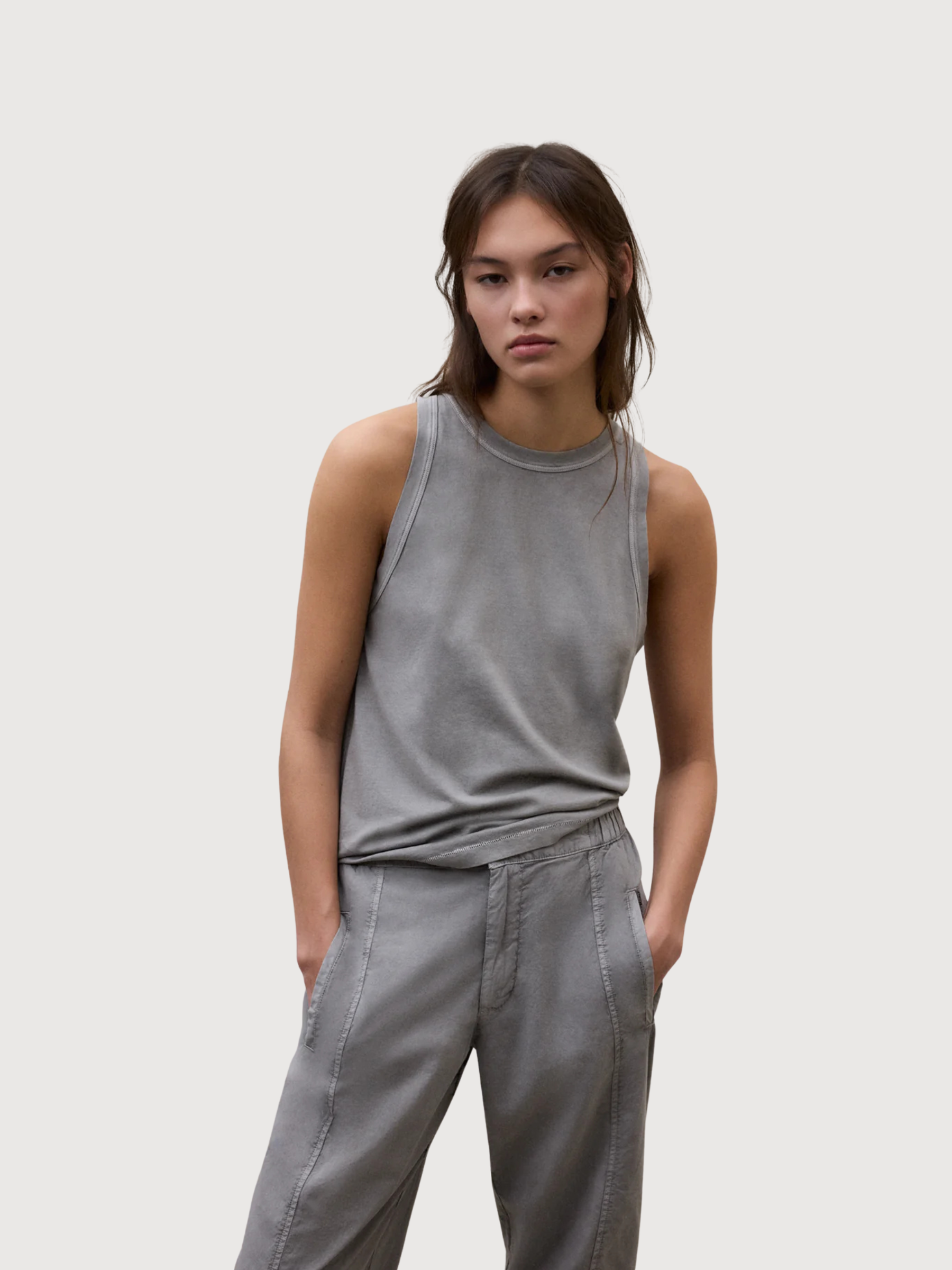 Trouser Ripoll Woman Charcoal Cotton | ECOALF