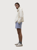 Shorts Eras Stripes Woman Offwhite Blue | Ecoalf