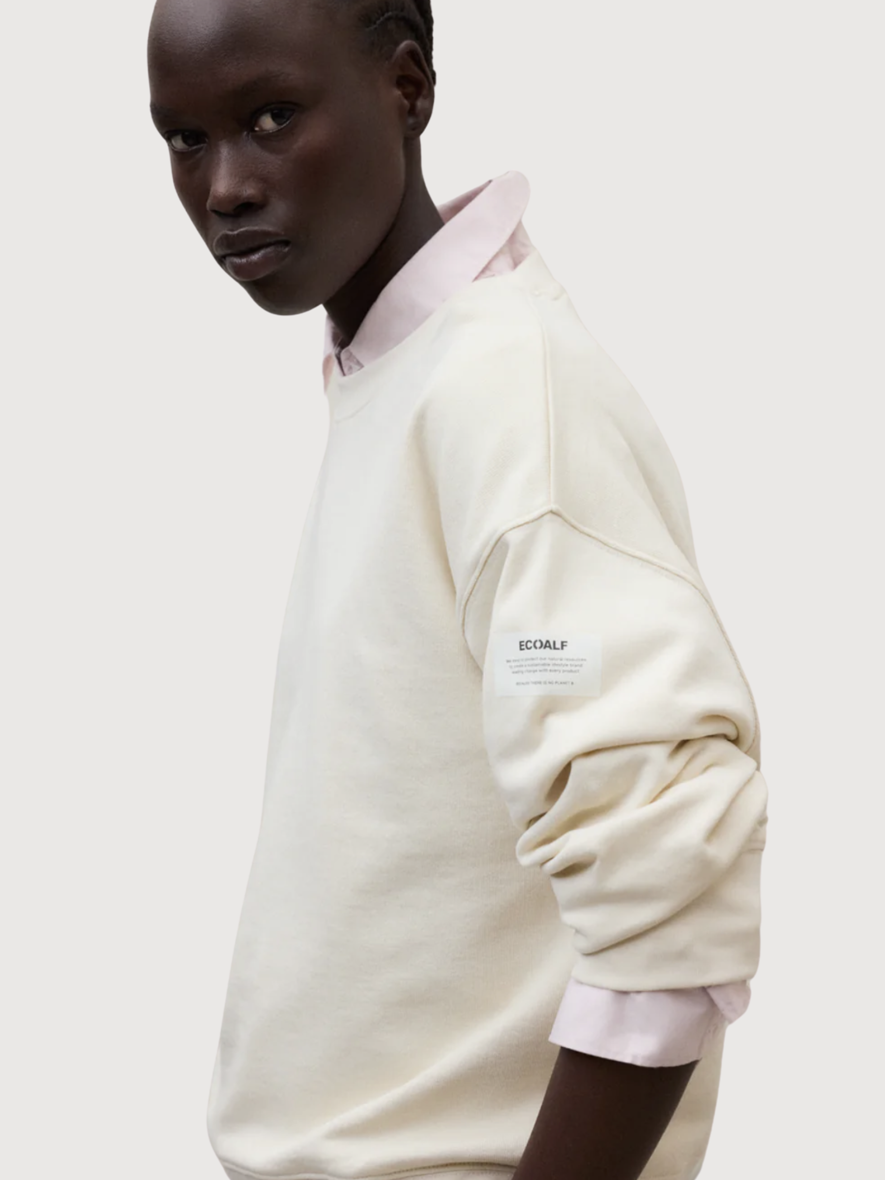 Sweatshirt Godoy Damen Ecru Baumwolle | Ecoalf