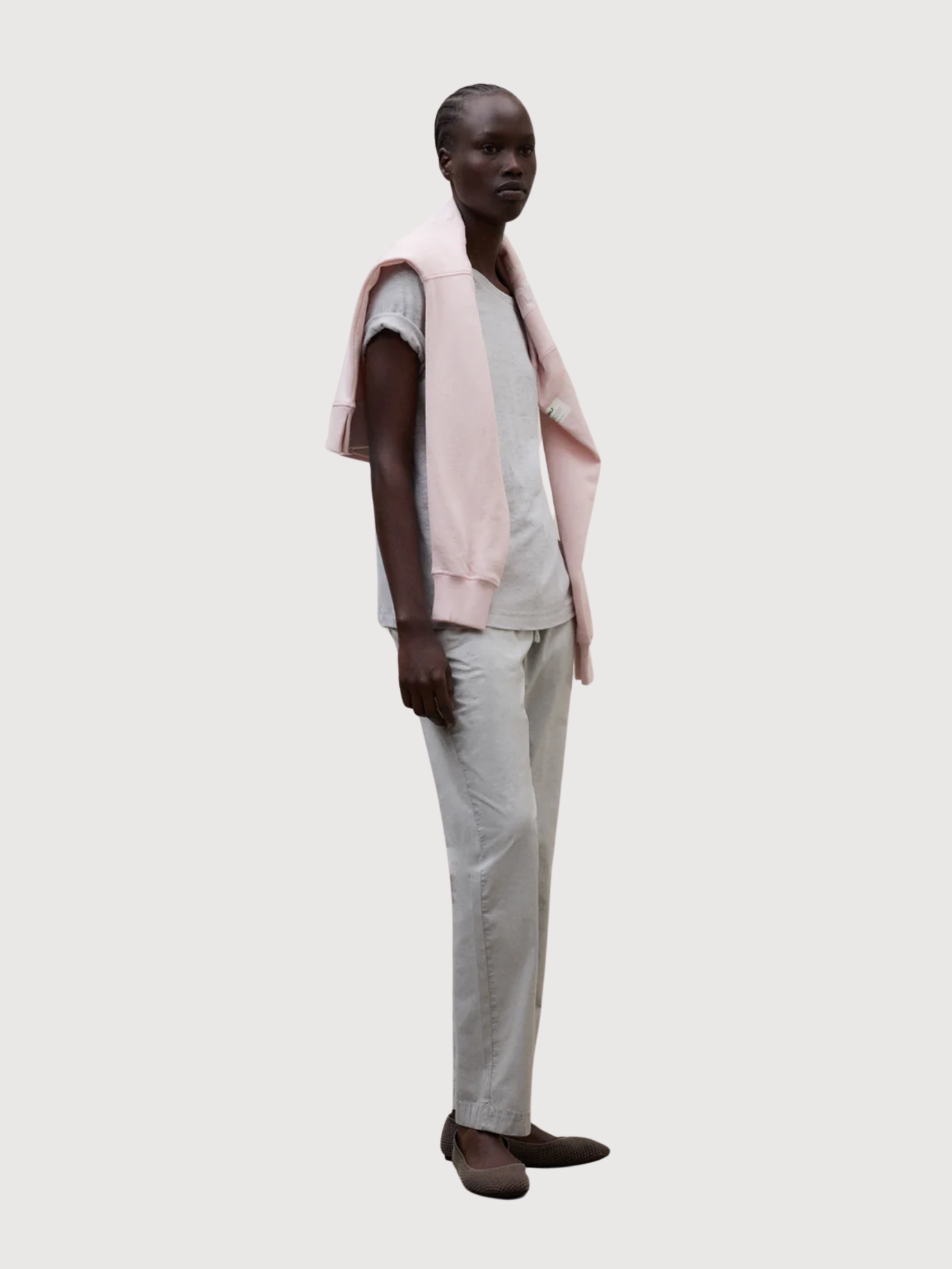 LANE Damen-T-Shirt Eisgrau | ECOALF