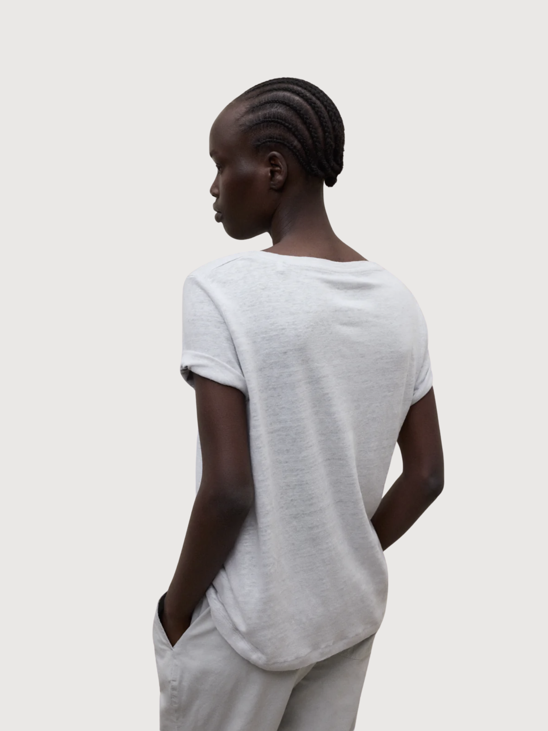 LANE Damen-T-Shirt Eisgrau | ECOALF