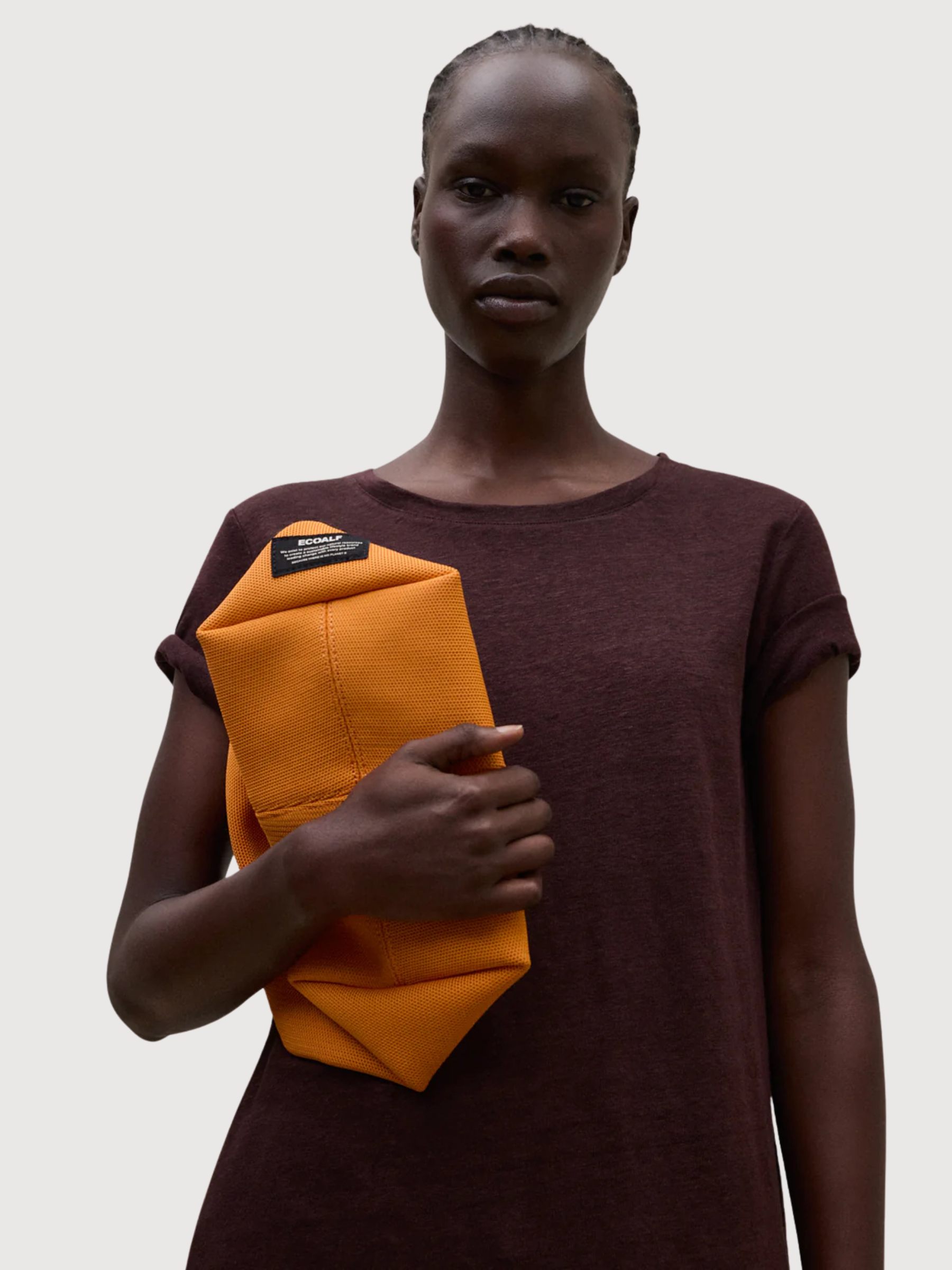 T-Shirt Lane Damen Kakao Leinen | Ecoalf