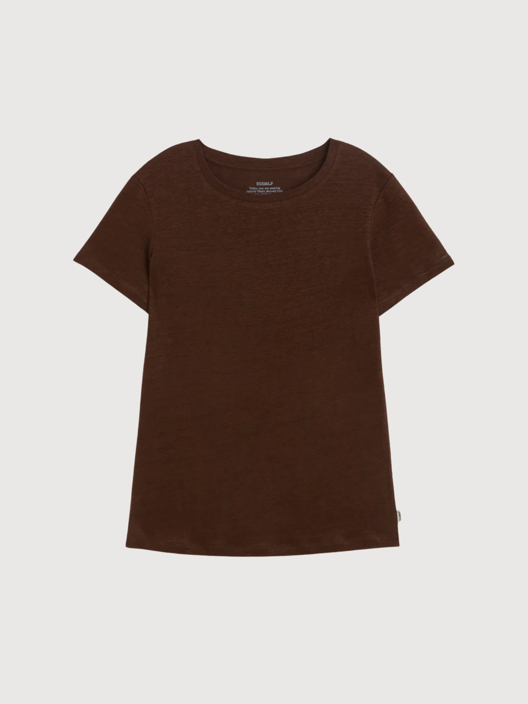 T-Shirt Lane Damen Kakao Leinen | Ecoalf