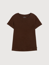 T-Shirt Lane Damen Kakao Leinen | Ecoalf
