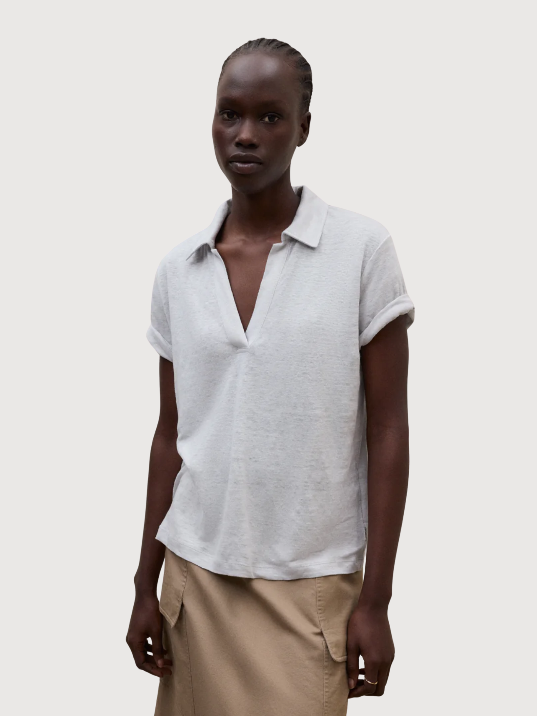 TROMS T-SHIRT WOMAN Ice Grey | ECOALF