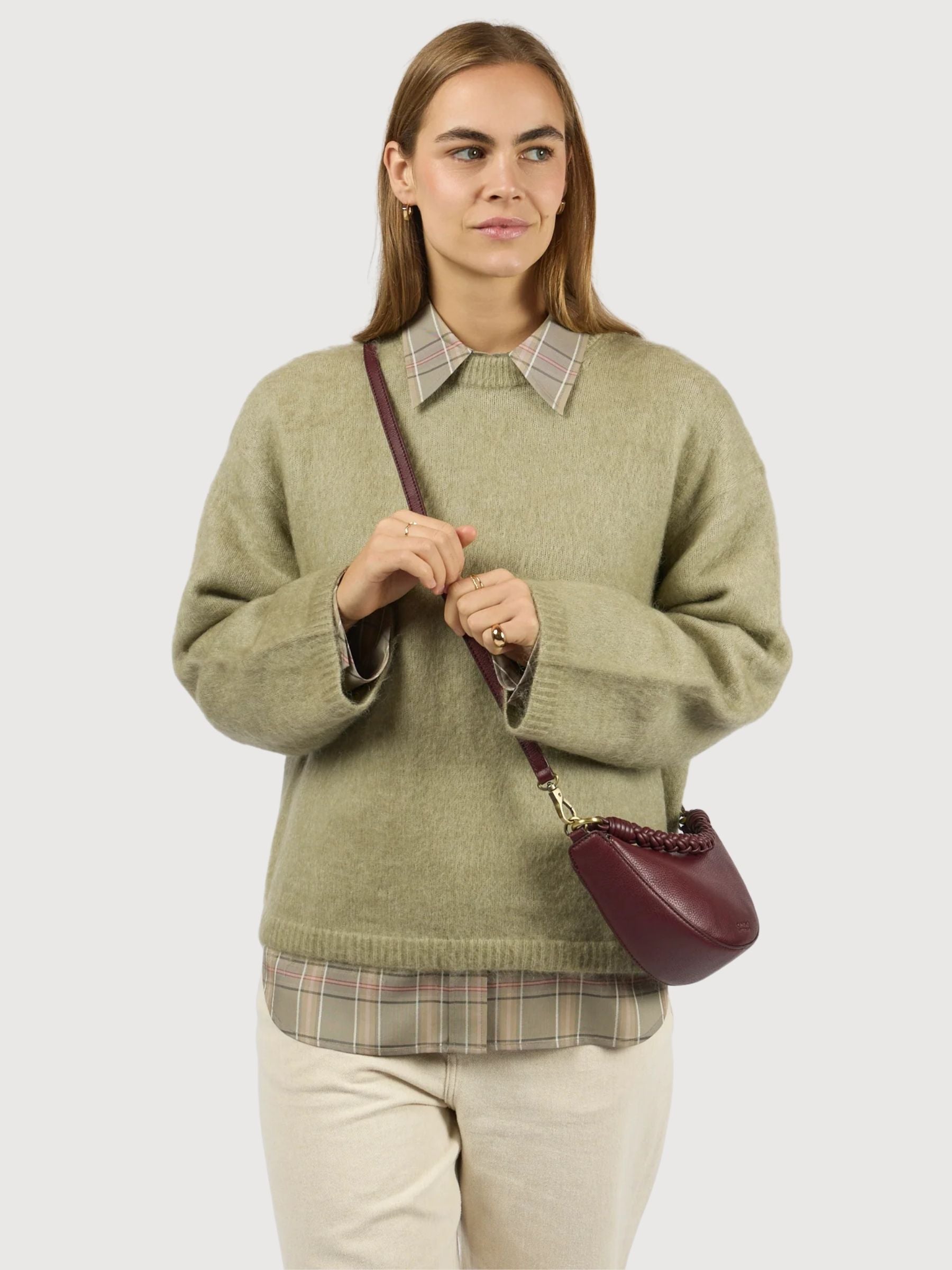 Bag Leo Twisted Handle Mini dark Cherry | O My Bag