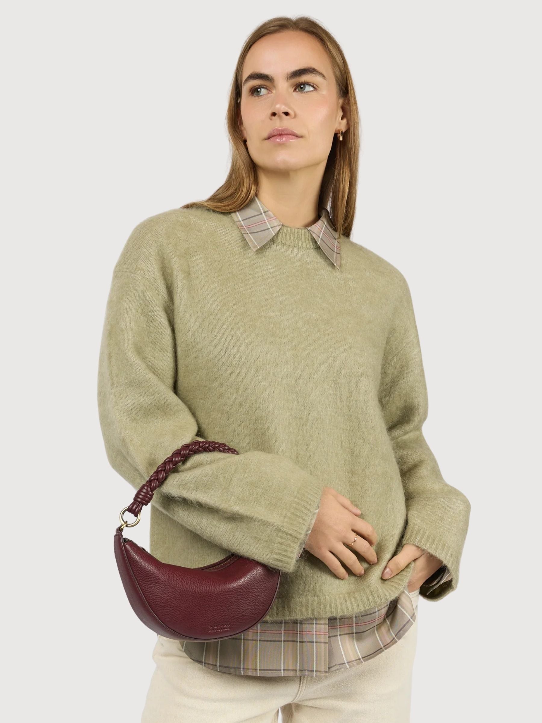 Bag Leo Twisted Handle Mini dark Cherry | O My Bag