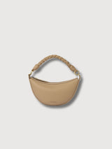 Leo Mini Twisted Handle Pelle Sabbia Scuro | O MY BAG