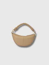 Leo Mini Twisted Handle Pelle Sabbia Scuro | O MY BAG