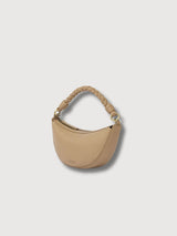 Leo Mini Tasche mit gedrehtem Griff, dunkelbraunes Leder | O MY BAG