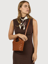 Bag Mara Mini Cognac Woven Classic | O My Bag