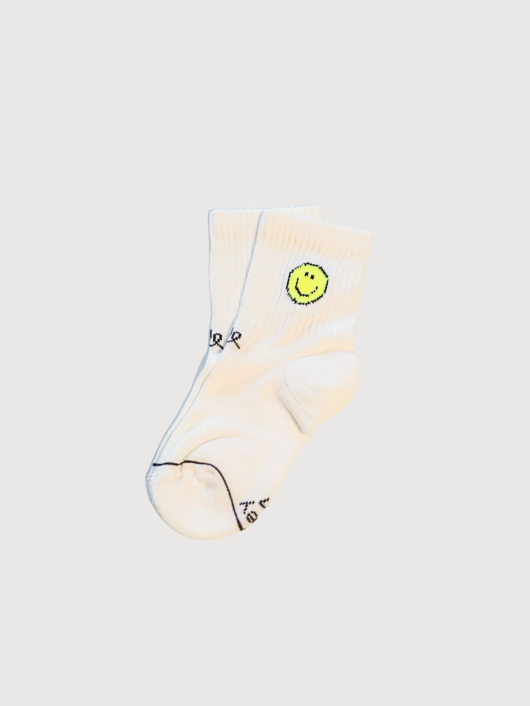 Socks Icons Smile Neon Green Kids | Ooley