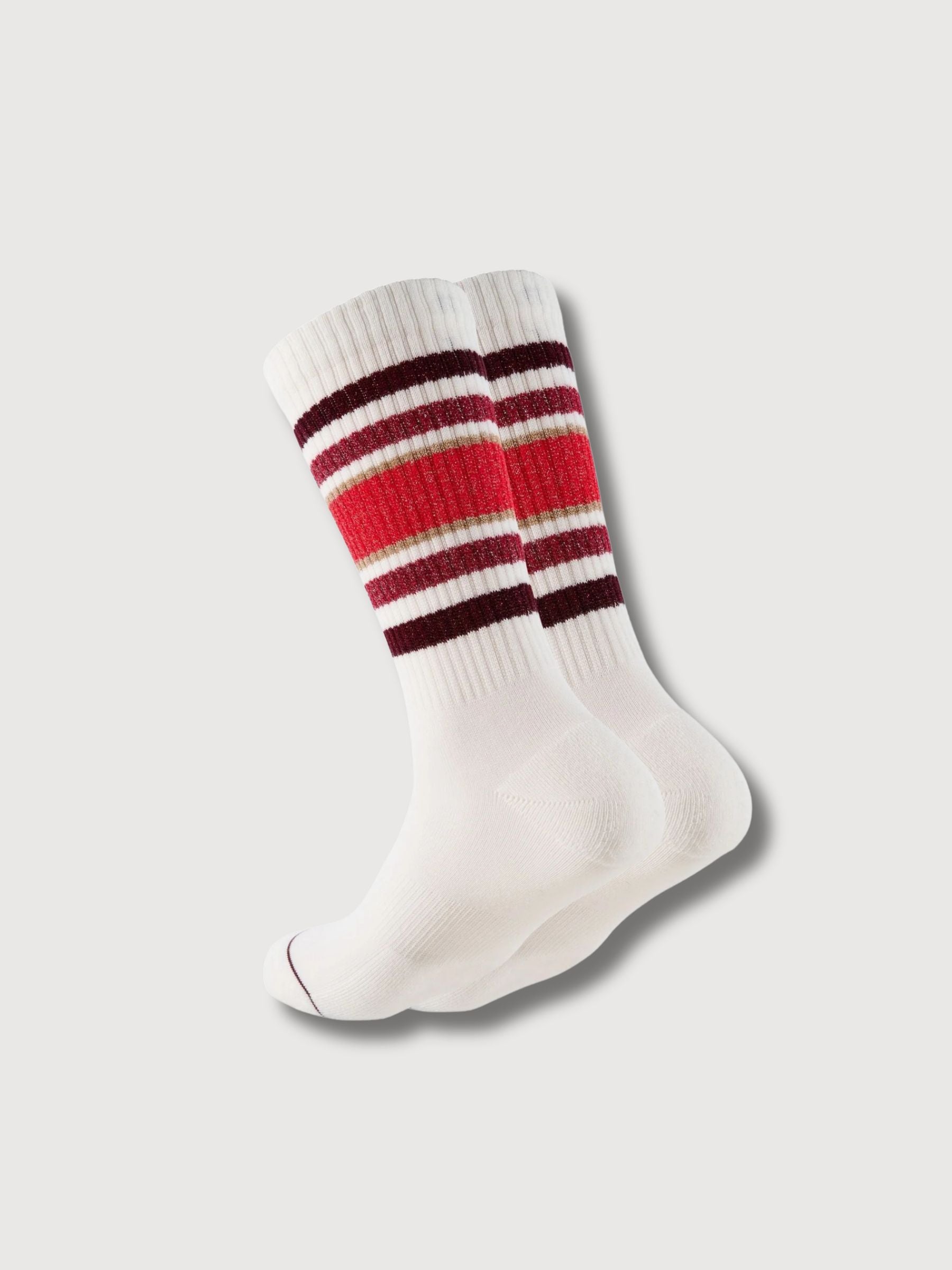 Calzini sportivi glitterati rosso freddo | Ooley