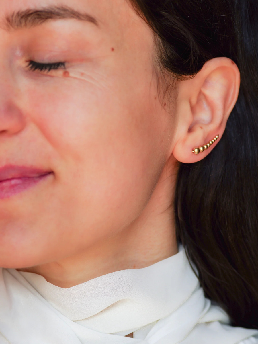 Earclimber Gold Beads | Rays&Riches