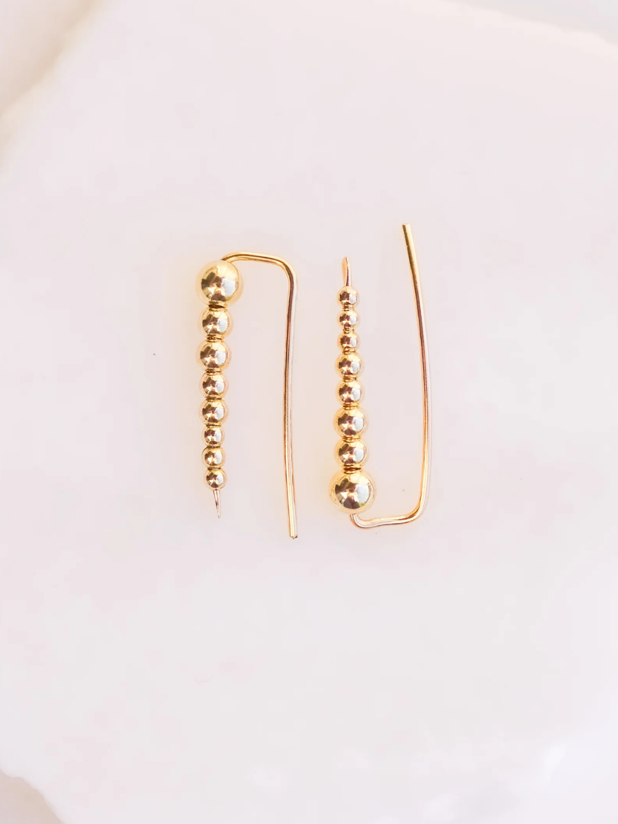 Earclimber Gold Beads | Rays&Riches
