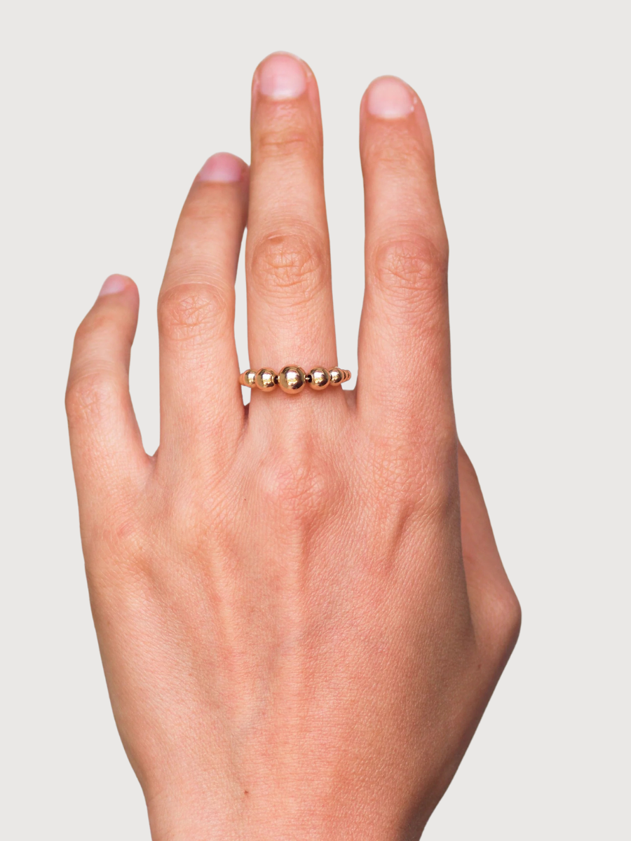 Perle d'oro anello spesso | Rays&Riches