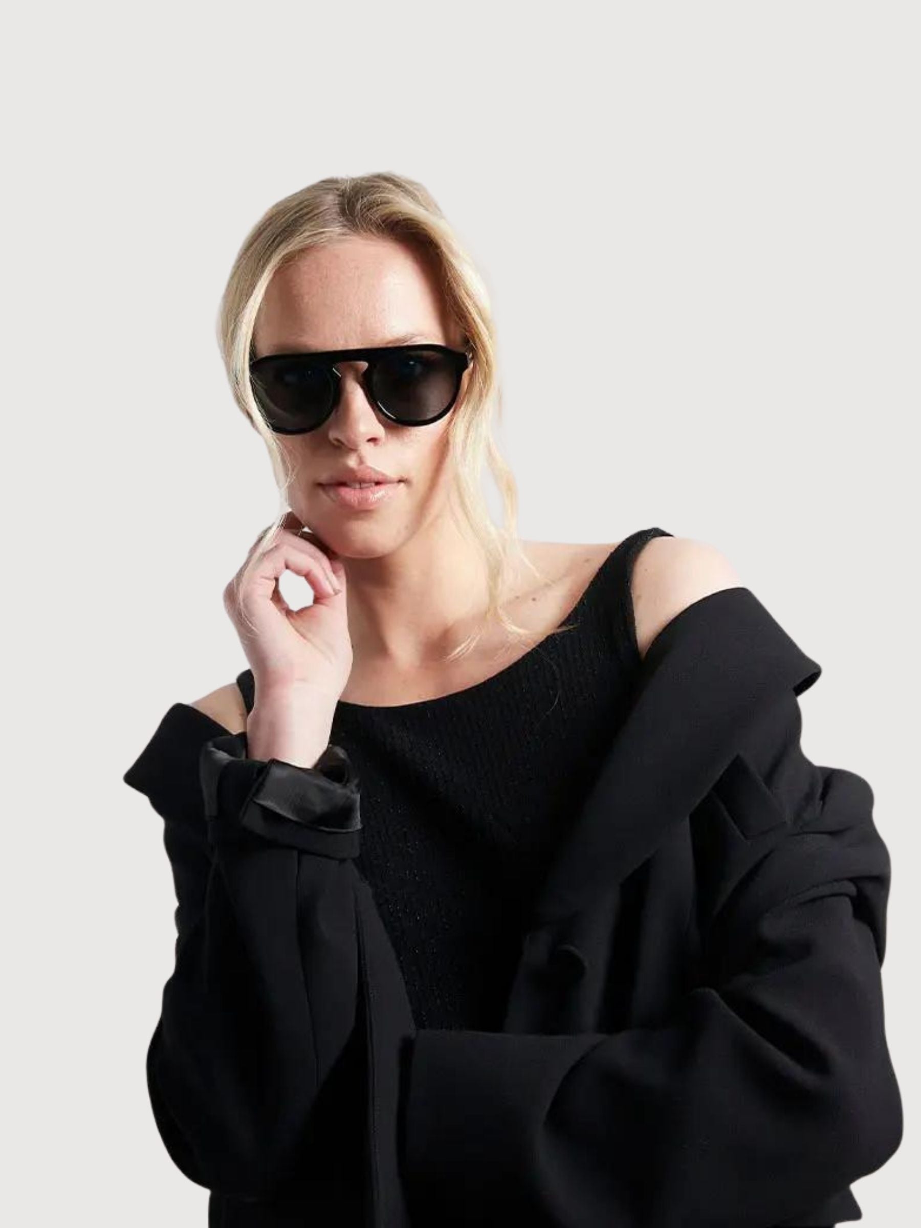 Sunglasses Corriente Black Recycled Plastic Black  | Parafina