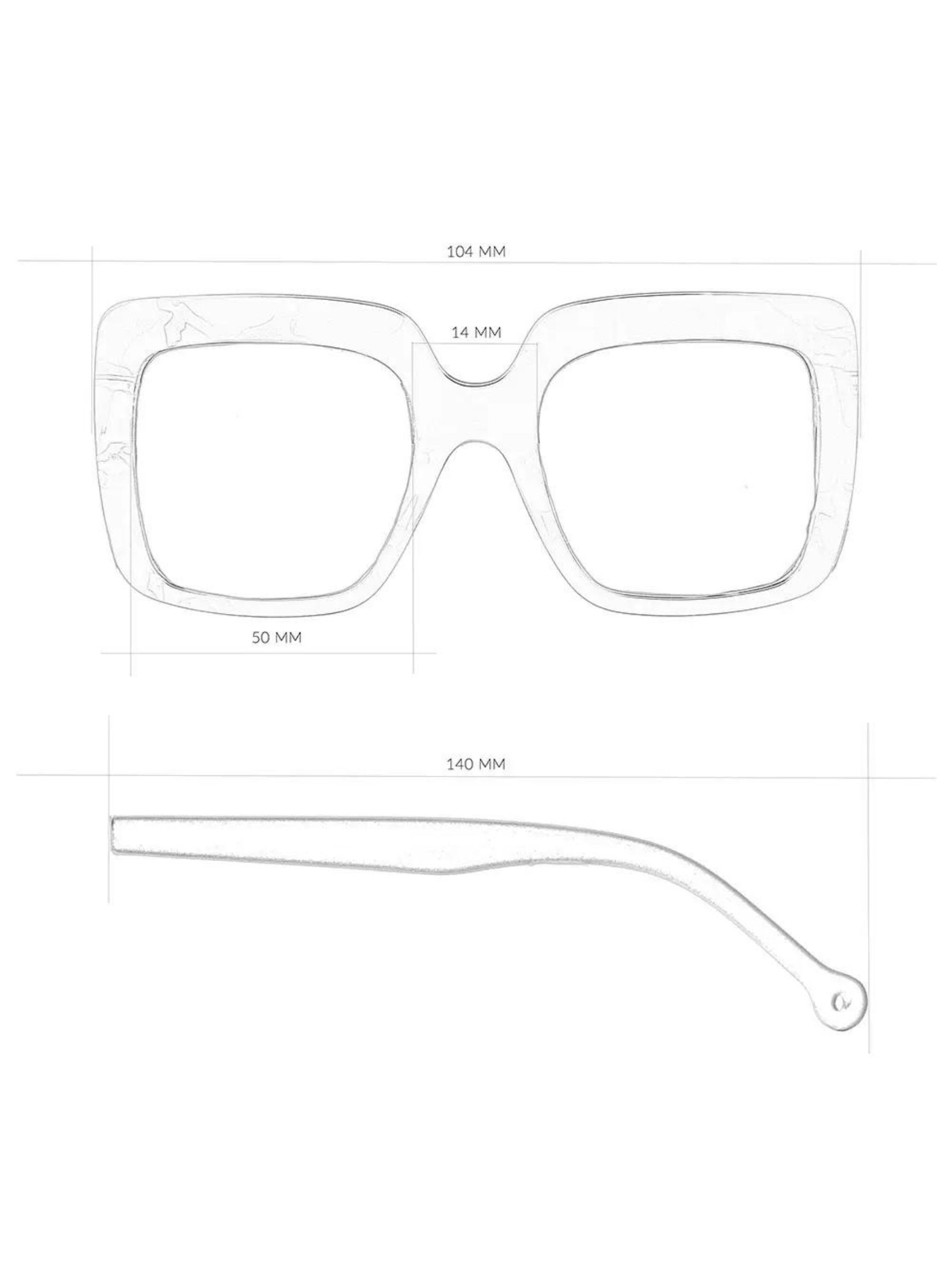Sonnenbrille Oceano Recycling Plastik Beige | Parafina
