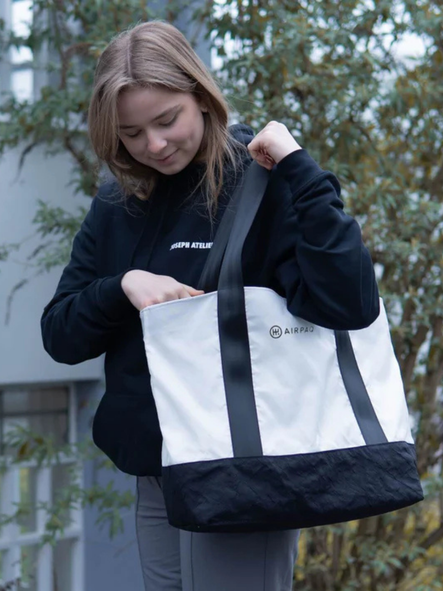 Shopper Deluxe Airbag riciclato bianco | Airpaq