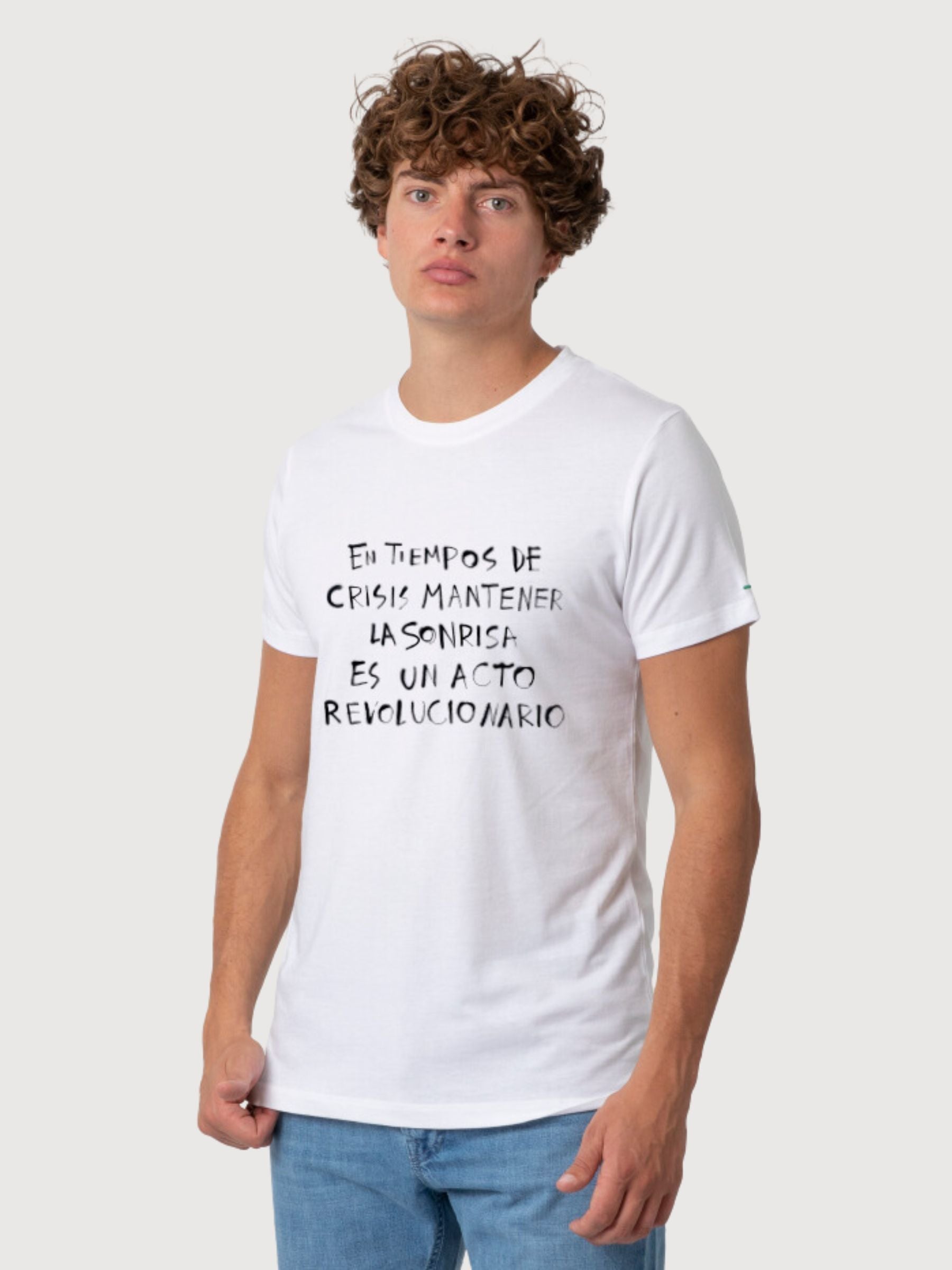 T-shirt Daniel en tempo de crisi bianca | Ribello