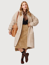 Alina Off Cappotto Bianco Donna | Makia