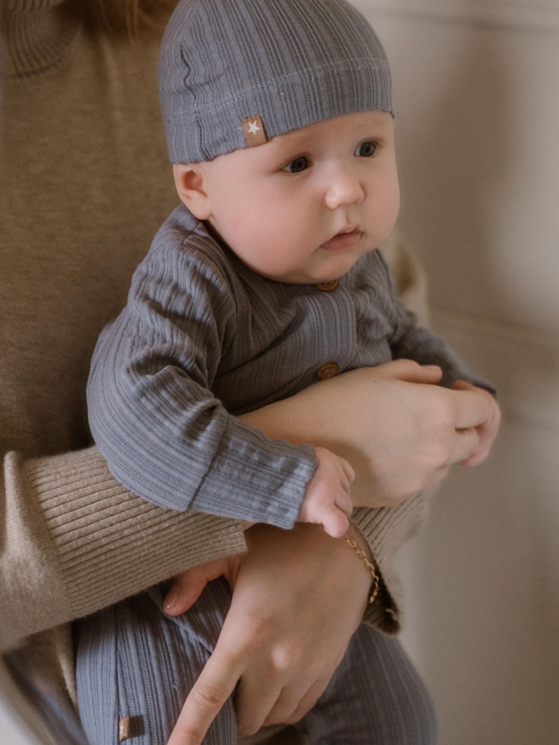 Babysuit verblasste blau | Dirkje