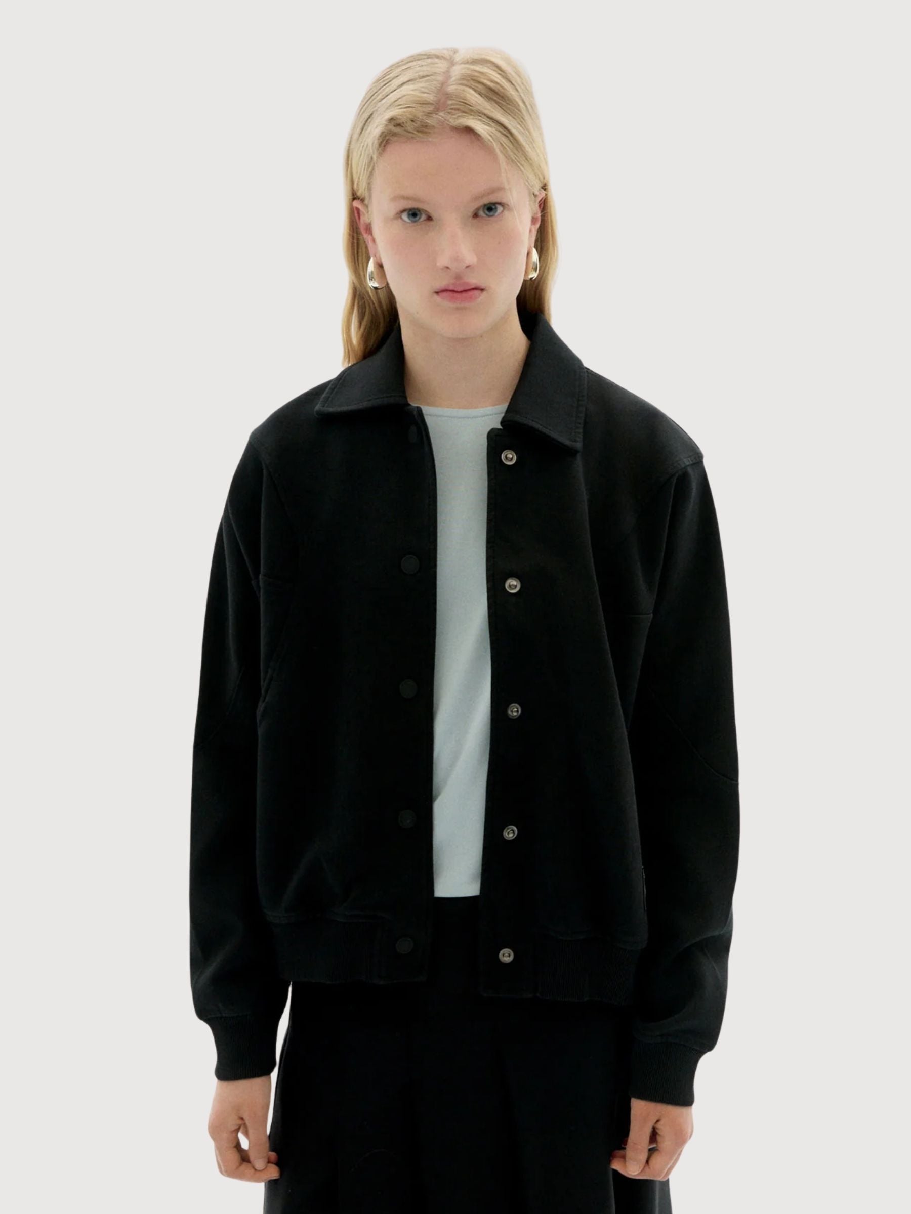 Giacca Maisie Donna Nera Cotone | Thinking Mu