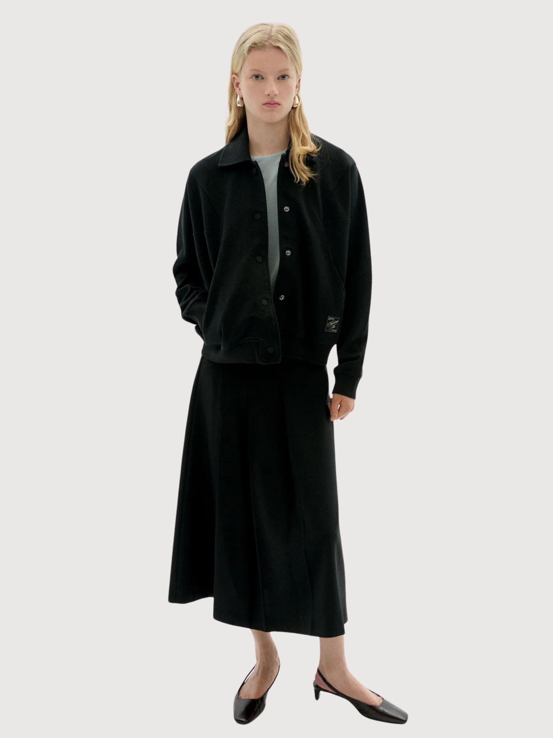 Giacca Maisie Donna Nera Cotone | Thinking Mu