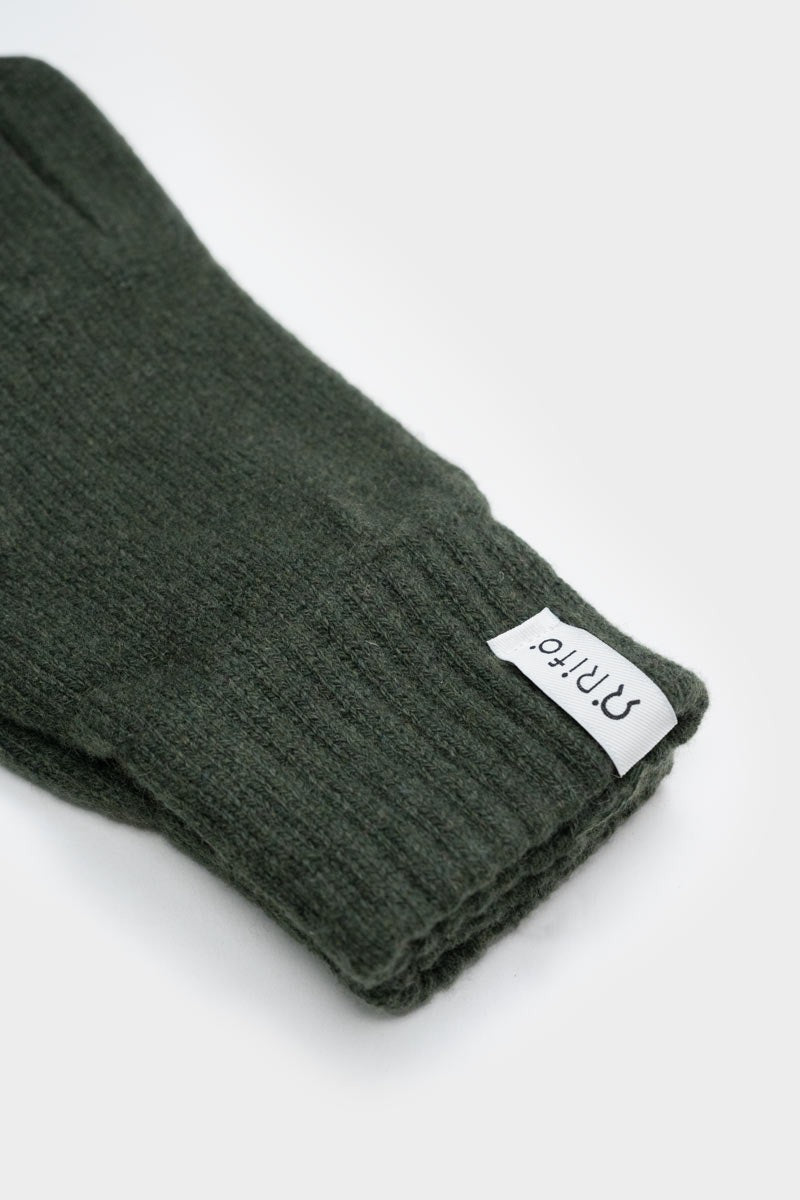 Anita Women's Gloves in Recycled Cashmere – Forest Green | Rifò