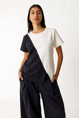 T-Shirt Graxi Woman Cream Gots Cotton | Skfk