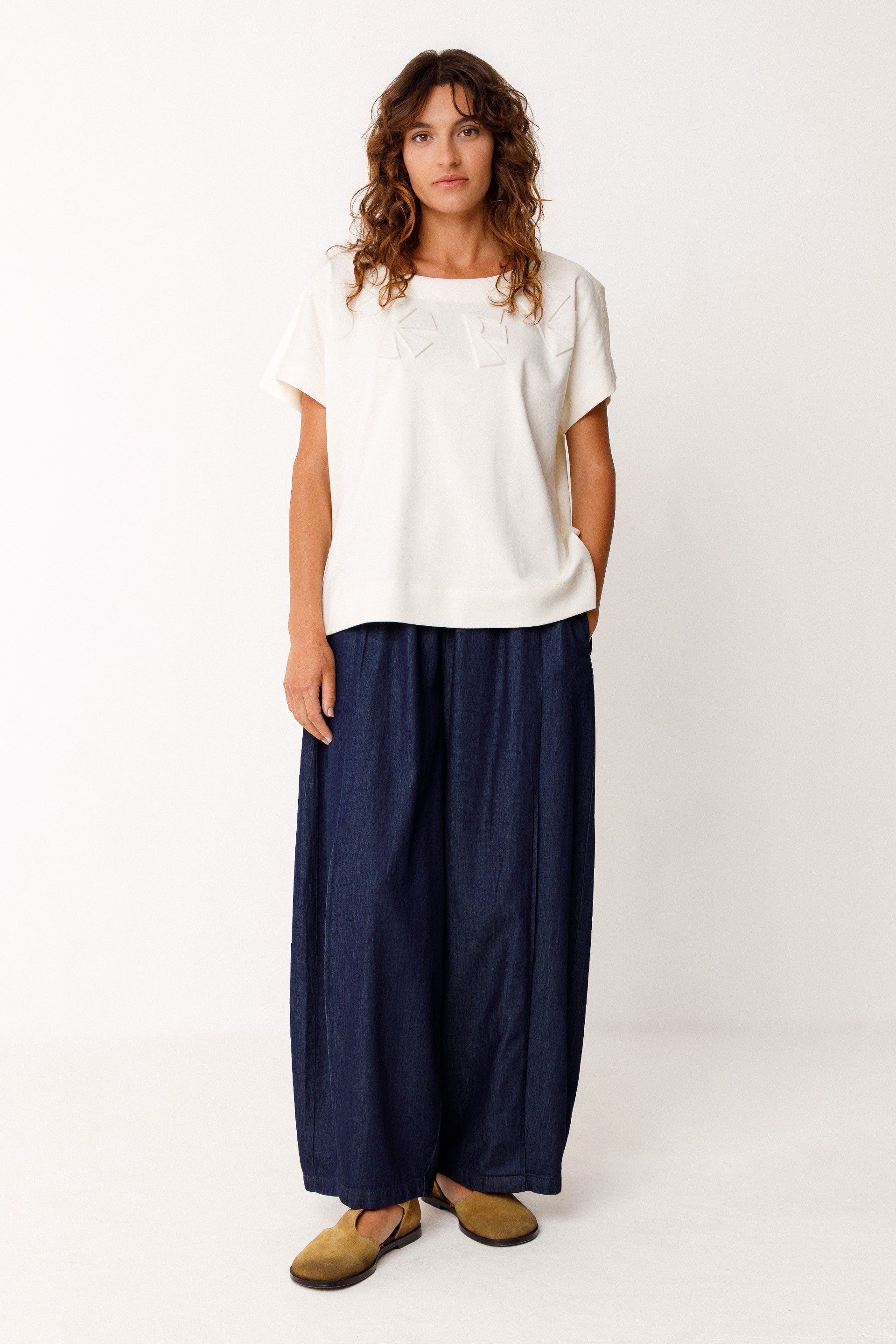 T-Shirt Iride White Woman Gots Cotton | Skfk