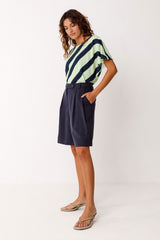 Bermuda Trouser Laida Navy Woman | Skfk