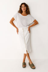 Skirt Maixi White Organic Cotton | Skfk