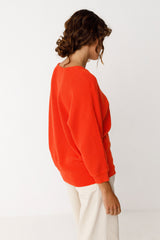 Sweater Naike Woman Orange Gots Cotton | Skfk