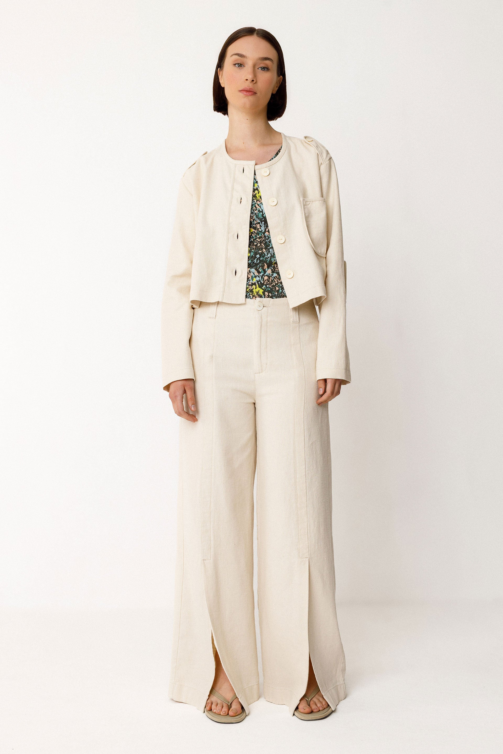 Pantalone Narea Avorio Donna | Skfk