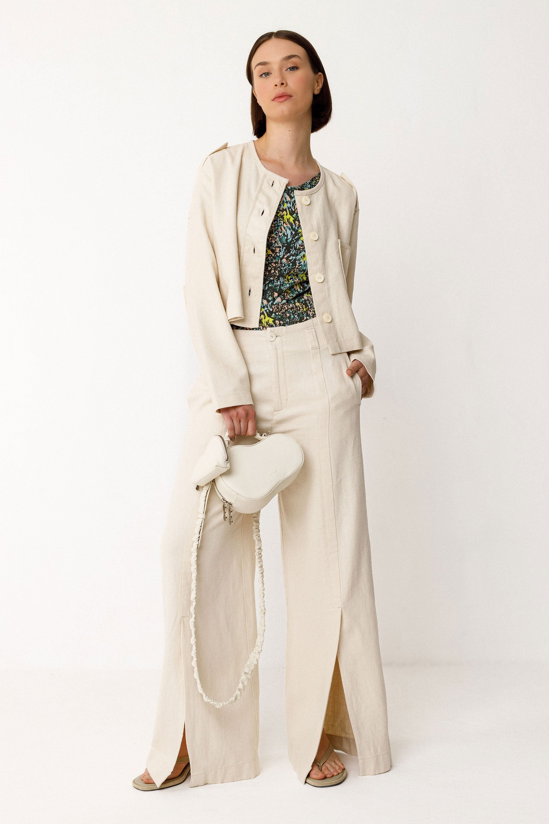 Pantalone Narea Avorio Donna | Skfk