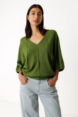 Sweater Olaia Dark Green Woman Gots Cotton | Skfk