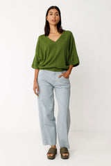 Sweater Olaia Dark Green Woman Gots Cotton | Skfk