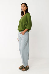 Sweater Olaia Dark Green Woman Gots Cotton | Skfk