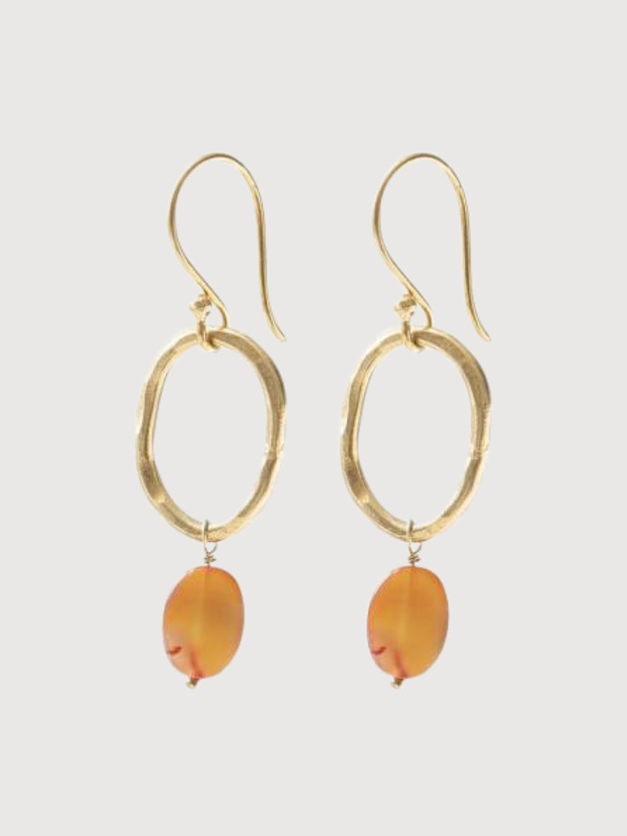 Earrings Graceful Carnelian Gold I A Beautiful Story